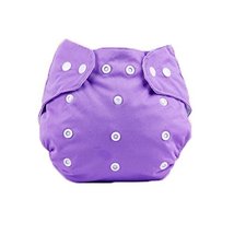 Baby One Size Leak-free Diaper Cover With Snap Closure (3-13KG,Purple)