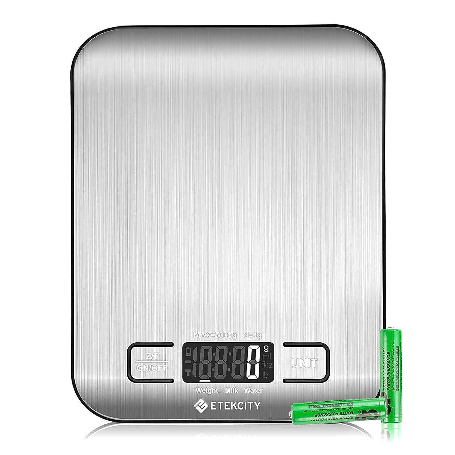 Food Scale 22lb Digital Kitchen Scale with 1g/0.05oz Precise Graduation, 5 Units LCD Display Scale for Cooking/Baking in kg, G, oz, mL, and lb, Easy