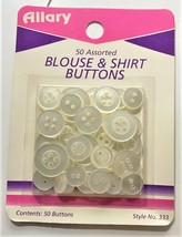 Allary Assorted Blouse and Shirt Buttons Mixed Sizes - 50 COUNT - $7.88