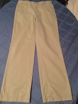 Size 8 Husky Cherokee pants ultimate khaki flat front uniform boys - $7.29