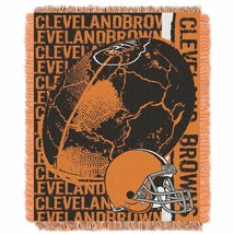 NEW! Cleveland Browns Woven Jacquard Tapestry Throw Blanket Spread - $32.99