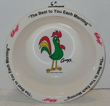 Vintage 1995 Kelloggs Breakfast Cereal Bowl "Corny The Rooster" Rare HTF - $22.28