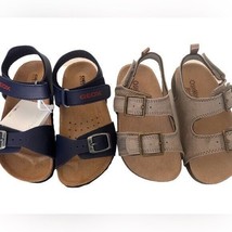 Toddler Boys Lot of 2 Sandals Geox &amp; Oshkosh B’gosh Sz 9 - $42.08