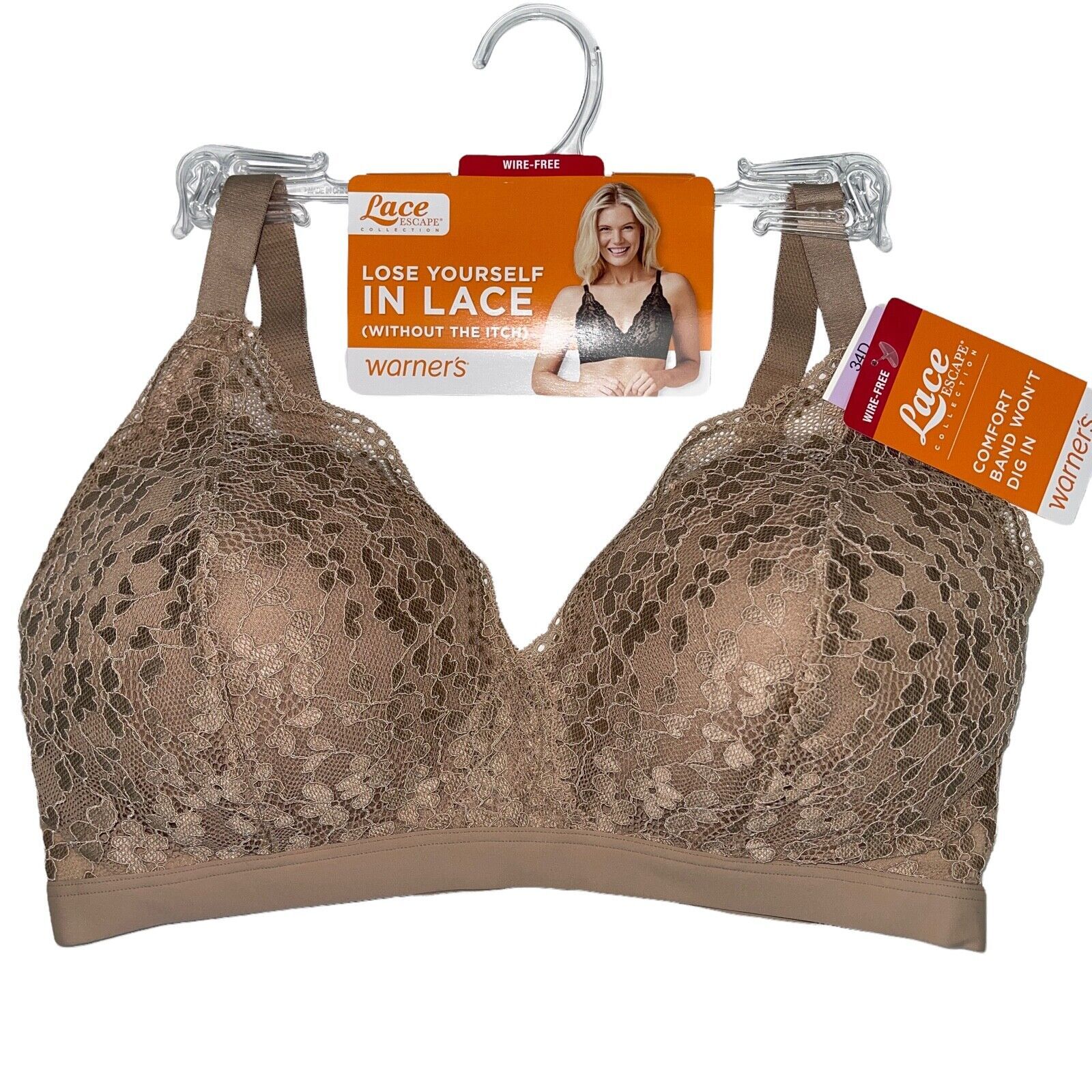 Warners Bra Wirefree Floral Lace Escape Contour All Day Comfort No Itch Ro3301a Bras And Bra Sets