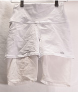 Alo Womens Yoga Workout Shorts XS White w/Mesh Layer - $49.50