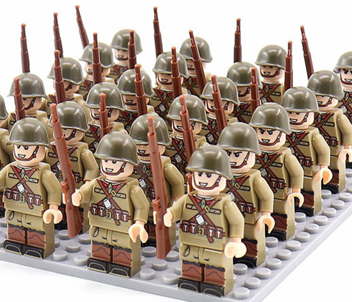 WW2 Military Soviet Union Red Soliders Army set 25 Minifigures Lot ...