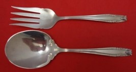 Stradivari by Wallace Sterling Silver Salad Serving Set 2pc All Sterling 8" - $305.91