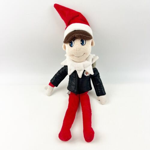 Elf On Shelf Boy Brown Hair Blue Eyes 2005 North Pole Puffy Black Jacket Parka Figurines 3583