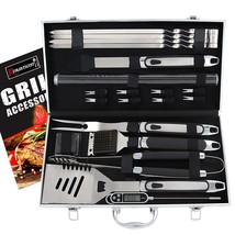 21Pc Bbq Grill Accessories Set With Thermometer - The Very Best Grill Gi... - $67.99