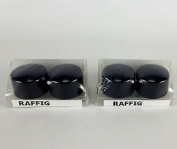Ikea Raffig Finials 1 Pair Dark Grey Black 202.199.36 Curtain Rod Screw End Caps - $11.87