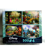 Thomas Kinkade Disney Dreams Collection 500 Piece Puzzle Multi-Pack 4 in 1 - $13.86