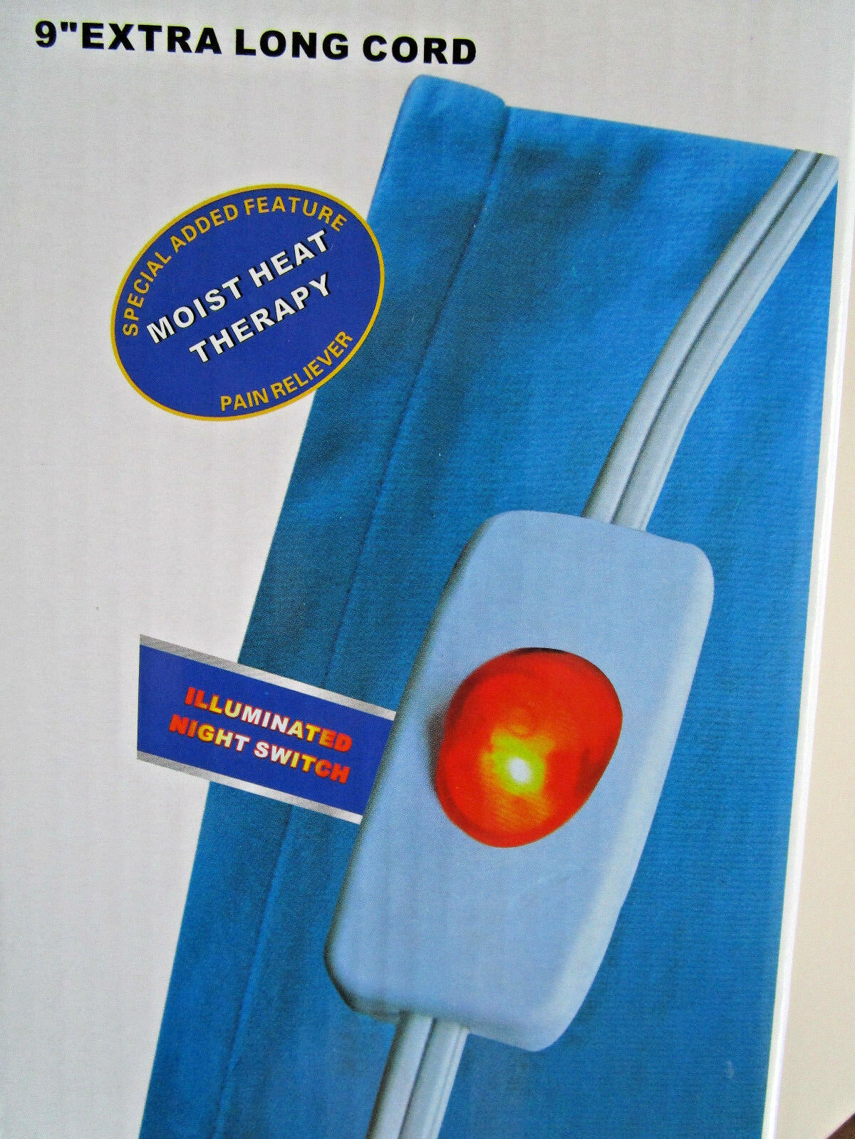 Quickheat HEATING PAD INTERTEK Washable Cover 9' Long Cord MOISTDRY Dr