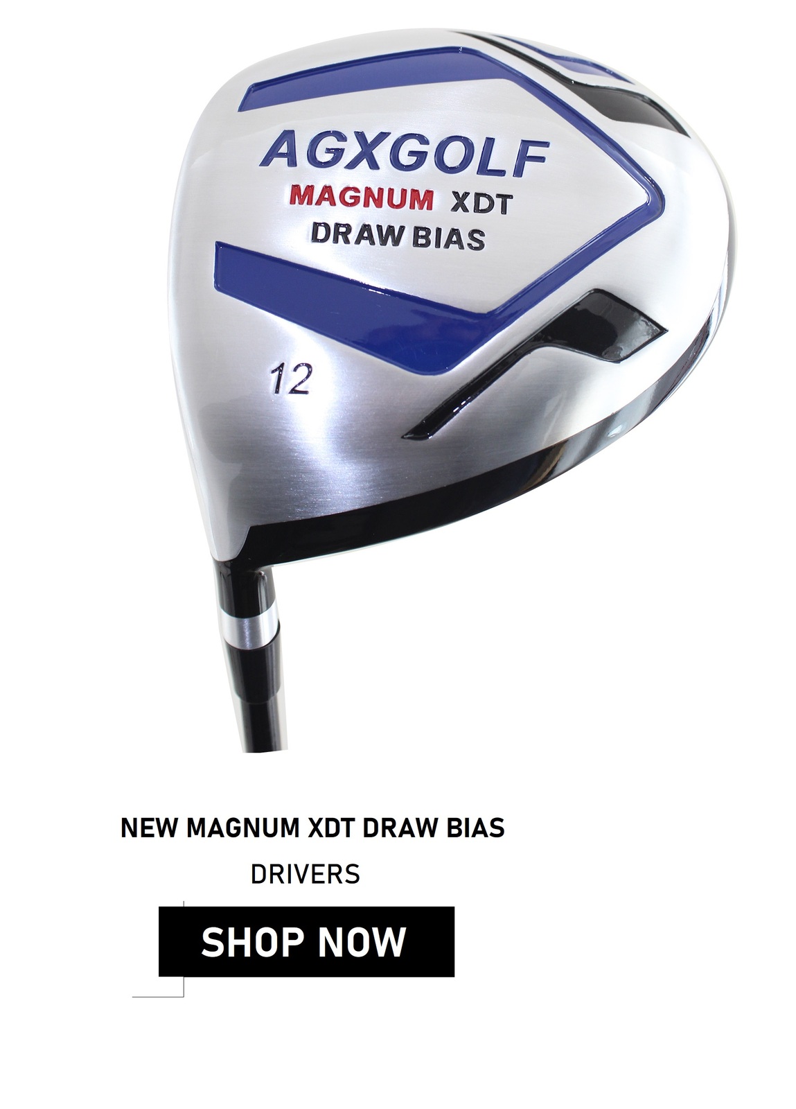 MEN'S LEFT HAND DRAW BIAS 12° 460cc DRIVER GRAPHITE:+1.0" TALL LENGTH, REG FLEX - $79.95