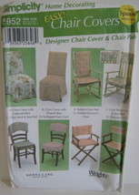 Simplicity 5952 Chair Cover Sewing Pattern UNCUT Pads Pillows Skirted Do... - $4.44