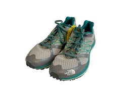 NWT New Women The North Face Ultra Trail High Rise Grey/Jaiden Green Sz 9 Shoes image 2