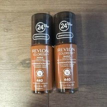 SET OF 2-REVLON Colorstay Combination/Oily Skin Foundation 440 Mahogany ... - $14.25
