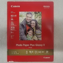 Canon Photo Paper Plus Glossy II 8.5&quot; x 11&quot; PP-201 - 20 Sheets - NEW - $11.57