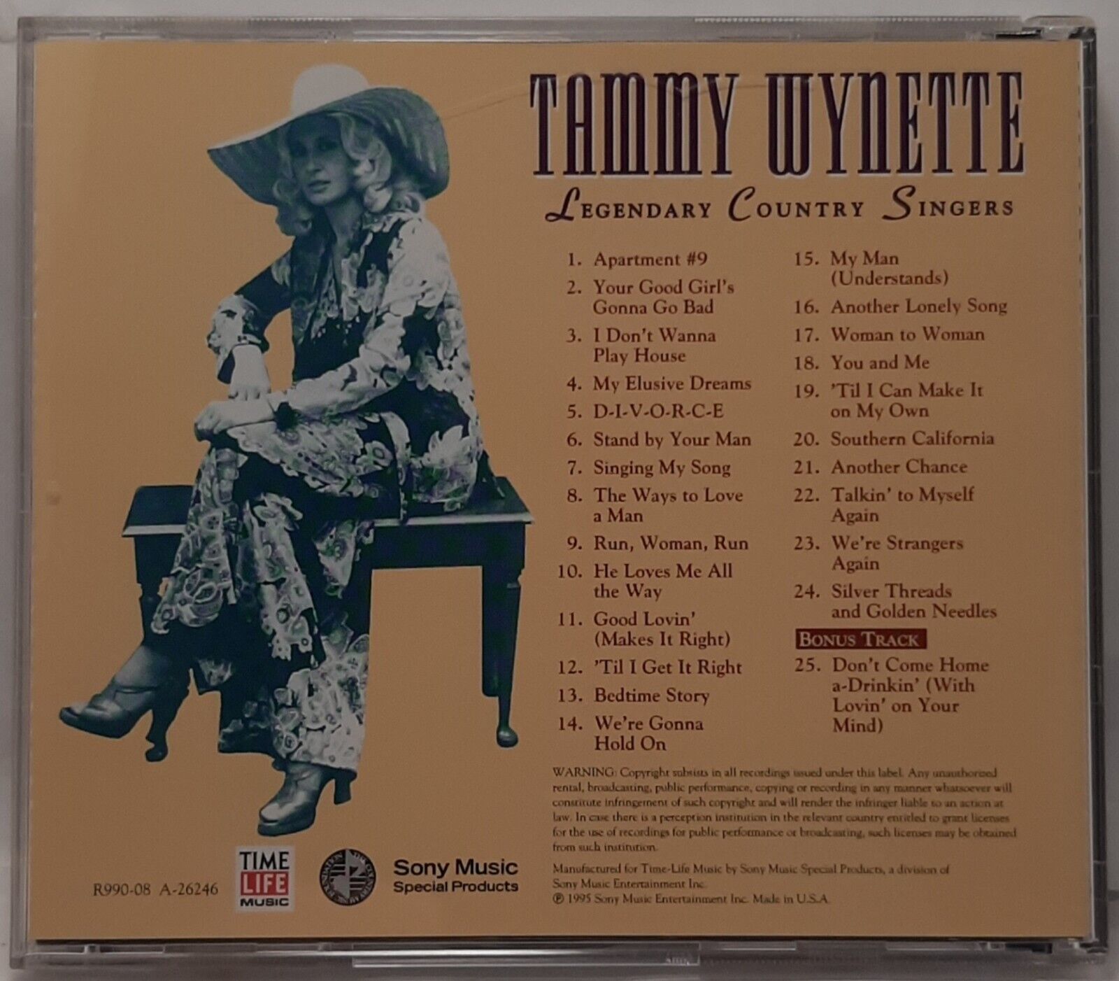 Legendary Country Singers Tammy Wynette Cd 1995 Cds