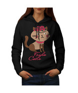 Frida Kahlo Cat Sweatshirt Hoody Funny Women Hoodie - $21.99