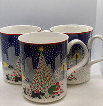 Noritake “Twas The Night Before Christmas” Coffee Mugs Set Of 3 Scottie ... - $24.90
