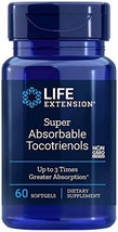 Super Absorbable Tocotrienols Vitamin E 60 Sgels Life Extension - $21.67