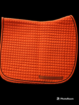 Bright Orange PRI Dressage Saddle Pad Set of 2 Orange Polos USED image 1