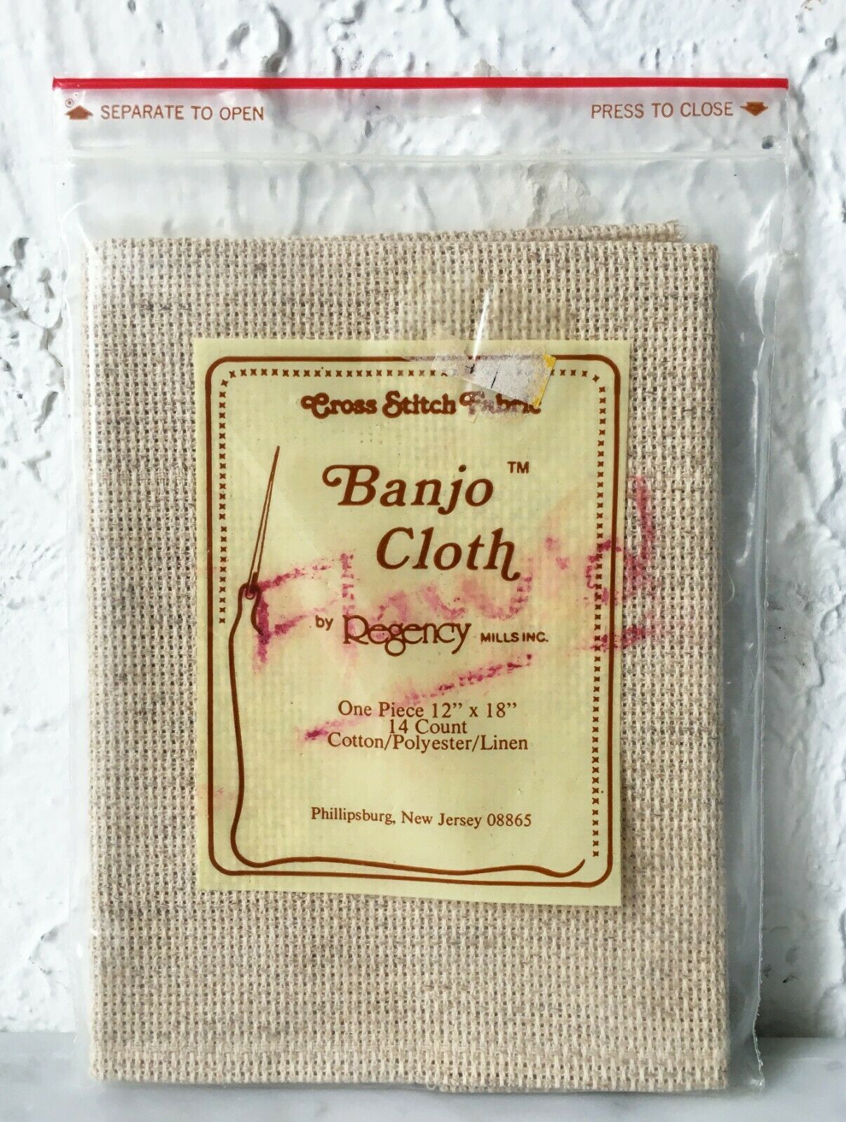 NEW Charles Craft Waste Canvas Cross Stitch Fabric 14 Count 1 piece 6x6  Cotton