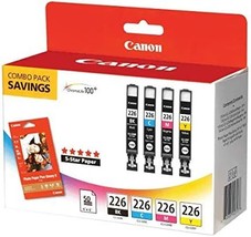 Canon Cli226 Color Pack With Photo Paper 50 Sheets Compatible To Ip4820,... - $59.92