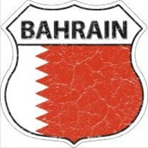Bahrain Flag Highway Shield Novelty Metal Magnet HSM-181 - $14.95