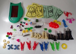 Over 30+ Game Piece & Part Lot: Monopoly, Outburst, Chess, Battleship, Clue, etc - $6.90