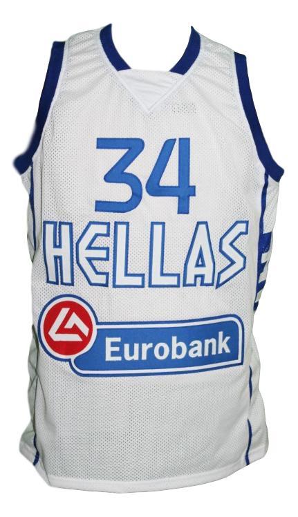 Giannis antetokounmpo  34 team greece basketball jersey white   1