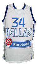 Giannis Antetokounmpo Custom Greece Basketball Jersey New Sewn White Any Size image 1