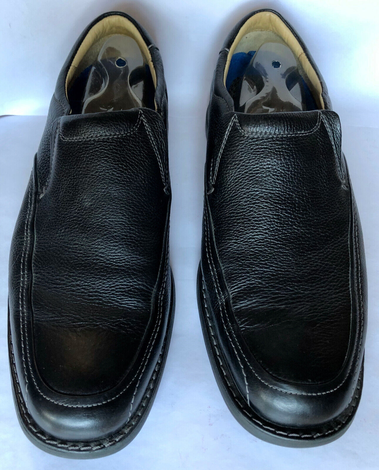 Johnston &Murphy Mens Blck Leather SlipOn Shoes Vasque Contoured Arch Insert 10M - $19.79