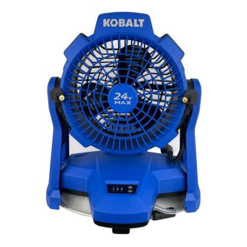 New KOBALT Misting Indoor/Outdoor Fan 3 Speeds 3 Mist Settings 24v Max