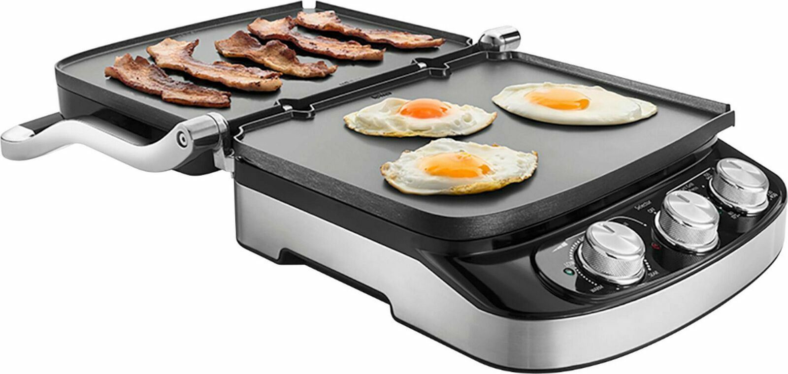 iCucina 1000 Watt Non-Stick Even-Heating Flat Electric Griddle Grill, Pancake, Dash Egg, Tortillas, Quesadillas Maker