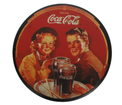 Cute vintage 1998 Coca Cola Coke round lidded tin Bristolware - $12.00