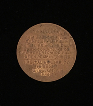 Vintage 30s Palmolive "Buy One Get One Free" cake - Brass Token image 2