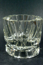 Vintage Heavy Clear Glass Candlestick Holder or Paperweight signed AVON Nice - $16.04