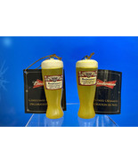 2-PACK ~3" Kurt Adler Ice Cold~GLASS OF BUDWEISER BEER~Christmas Ornaments - $9.50