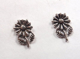Daisy Flower Stud Earrings 925 Sterling Silver Corona Sun Jewelry garden - $6.29