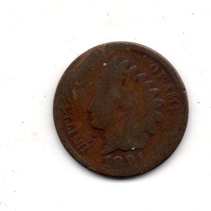 1891 Indian Head Cent Circulated abt Very good - $8.99