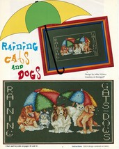 Cross Stitch Raining Cats &amp; Dogs Patriotic Picnic American House Box Pat... - $9.99