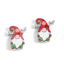 Gnome Christmas Stud Earrings Red Hat - $11.88