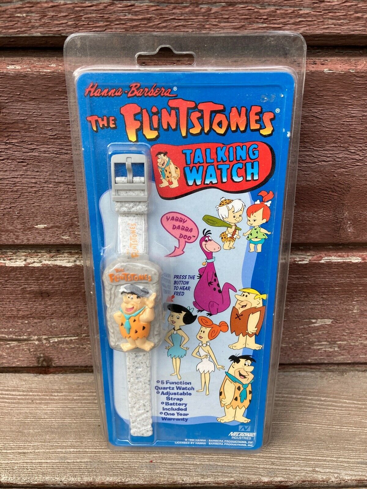 VTG 1994 FLINTSTONES Fred Flintstone Talking Character Novelty Watch ...