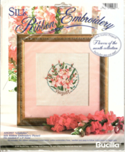 Bucilla Gladiolus Silk Ribbon Embroidery Kit with Precut Mounting Mat - $11.94