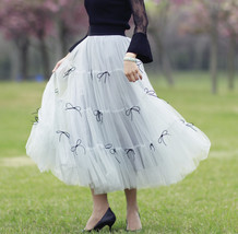 Pink Layered Tulle Skirt Holiday Outfit High Waisted Long Tulle Skirt Plus Size image 9