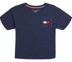 Tommy Hilfiger NAVY BLAZER Big Girl&#39;s Heritage Flag T-shirt, US Medium/M... - $19.64