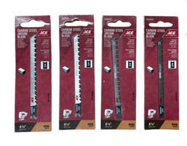 ACE 4-1/8&quot; Carbon Steel Jigsaw Blade 8 TPI Wood U-Shank # 2035442 Pack of 4 - $19.79