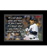 Derek Jeter 'Prove them wrong' Quote Poster, Motivational Baseball Wall Art