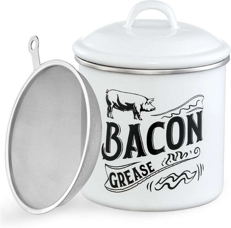 Bacon Grease Container With Fine Strainer and 50 similar items
